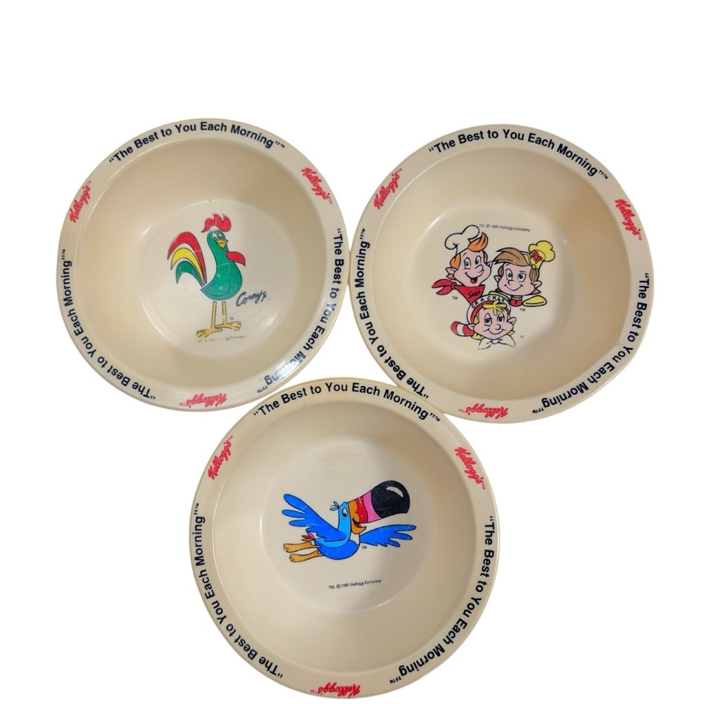 Vintage 1995 Kellogg’s cereal bowls